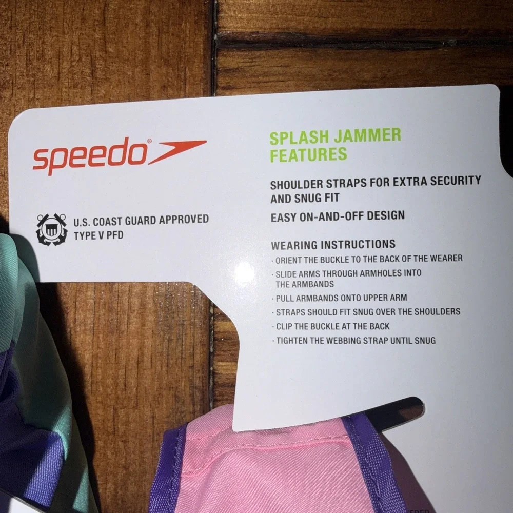 SPEEDO‎ SPLASH CAT JAMMER TEAL/PINK YOUTH LIFE JACKET VESTS 33-55 LBS TEAL/PINK
